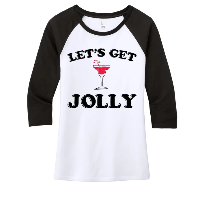 Let's Get Jolly Women's Tri-Blend 3/4-Sleeve Raglan Shirt