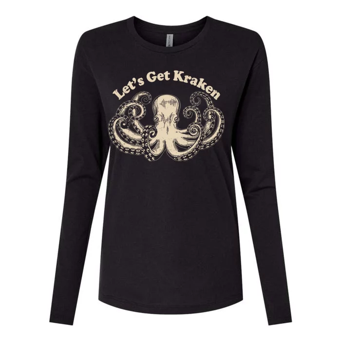 Let's Get Kraken Womens Cotton Relaxed Long Sleeve T-Shirt