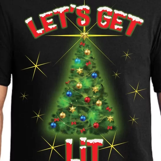 Let's Get Lit Christmas Tree Pajama Set