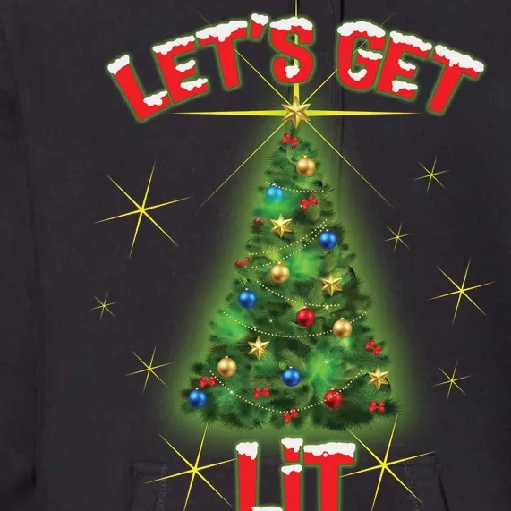 Let's Get Lit Christmas Tree Premium Hoodie