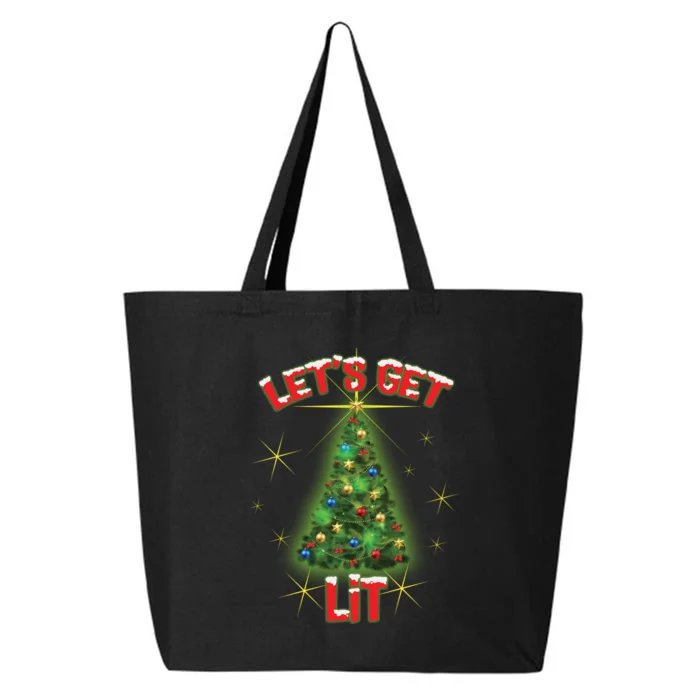 Let's Get Lit Christmas Tree 25L Jumbo Tote