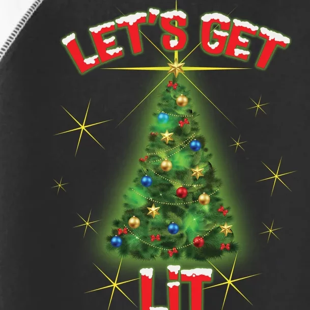 Let's Get Lit Christmas Tree Toddler Fine Jersey T-Shirt