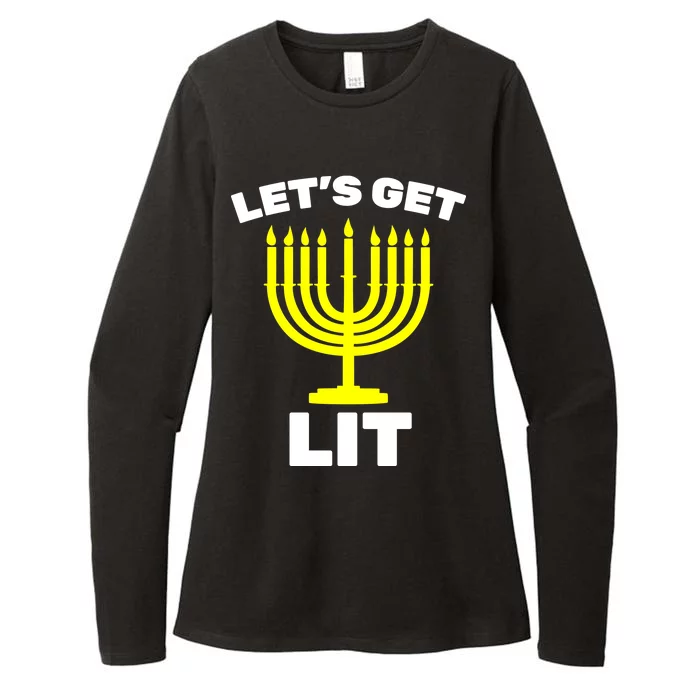 Let's Get Lit Hanukkah Womens CVC Long Sleeve Shirt