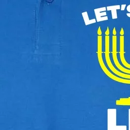 Let's Get Lit Hanukkah Softstyle Adult Sport Polo