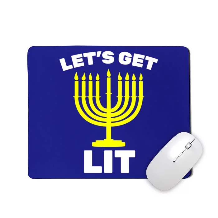 Let's Get Lit Hanukkah Mousepad