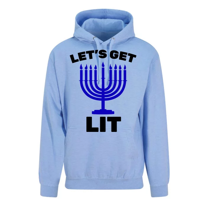 Let's Get Lit Hanukkah Unisex Surf Hoodie