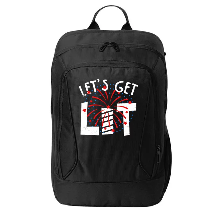 Let's Get Lit Memorial Day 4th of July Fireworks City Backpack