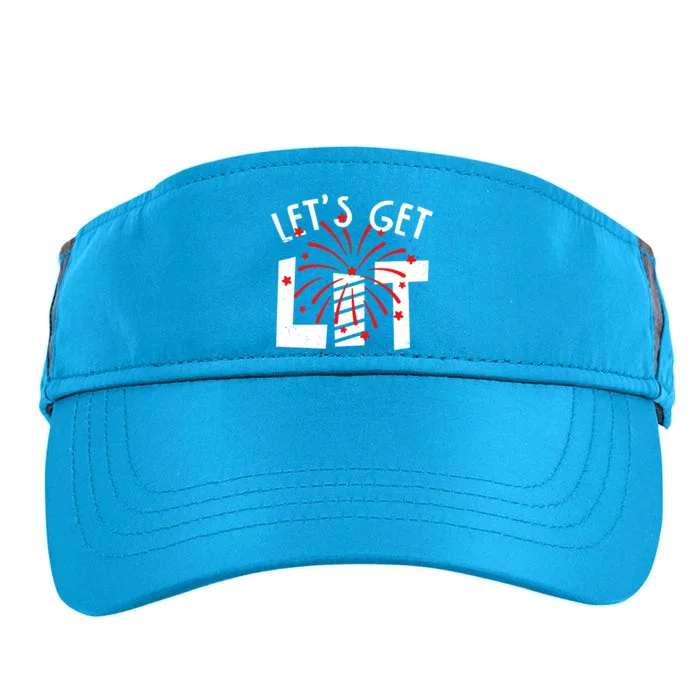 Let's Get Lit Memorial Day 4th of July Fireworks Adult Drive Performance Visor