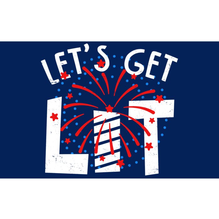 Let's Get Lit Memorial Day 4th of July Fireworks Bumper Sticker