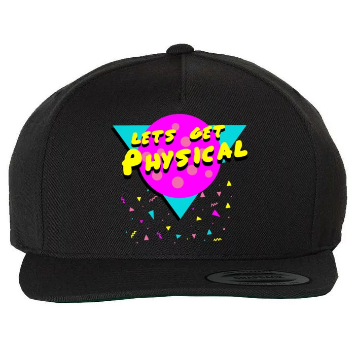 Lets Get Physical Retro 80s Wool Snapback Cap