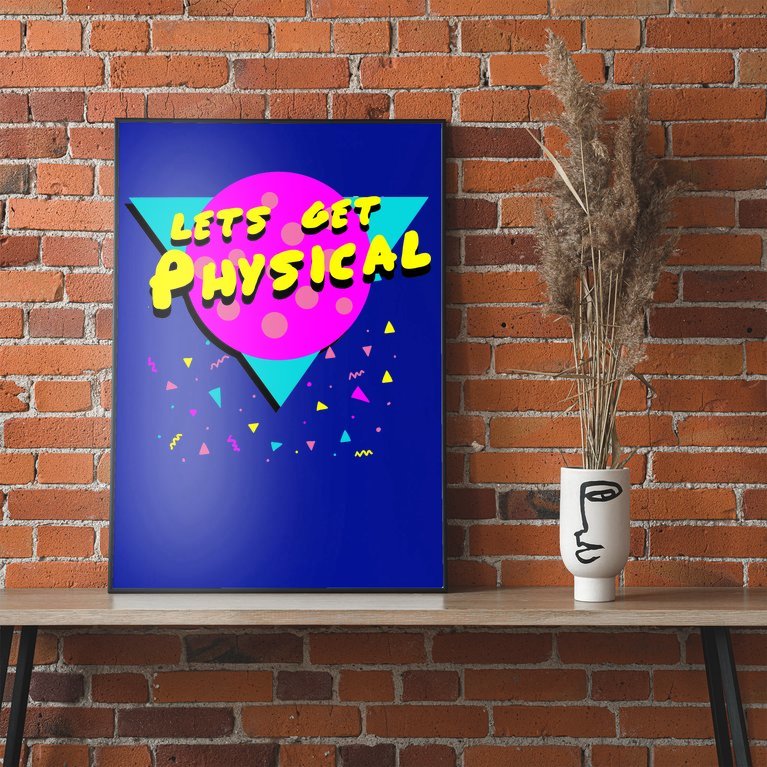 Lets Get Physical Retro 80s Poster