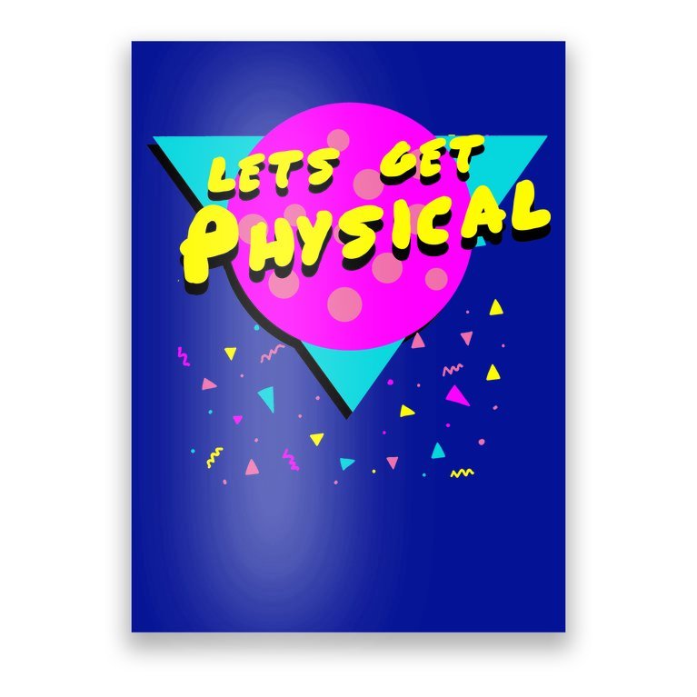 Lets Get Physical Retro 80s Poster