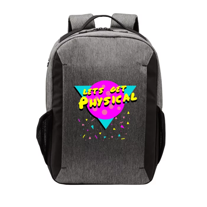 Lets Get Physical Retro 80s Vector Backpack