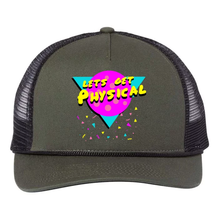 Lets Get Physical Retro 80s Retro Rope Trucker Hat Cap