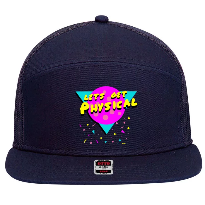 Lets Get Physical Retro 80s 7 Panel Mesh Trucker Snapback Hat