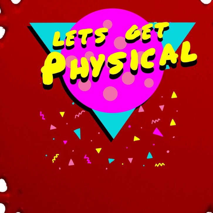 Lets Get Physical Retro 80s Oval Ornament