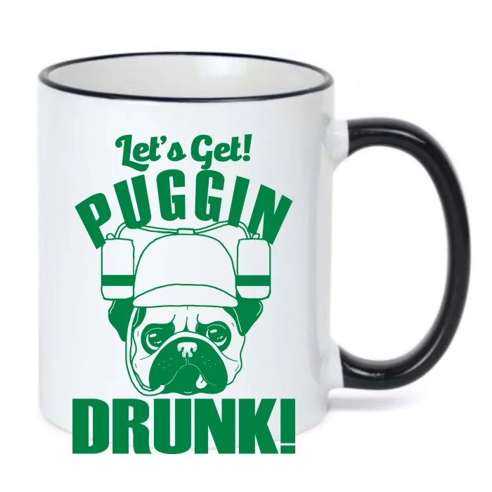 Let's Get Puggin Drunk Black Color Changing Mug