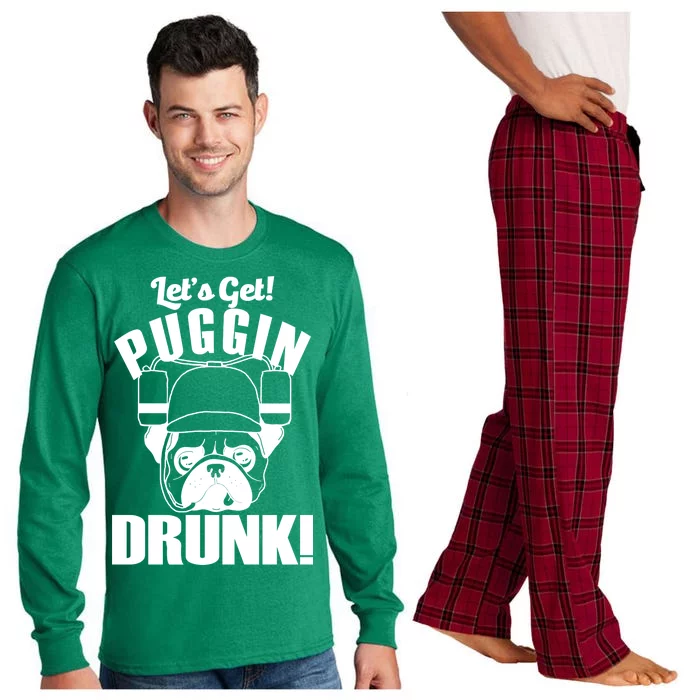 Let's Get Puggin Drunk Long Sleeve Pajama Set