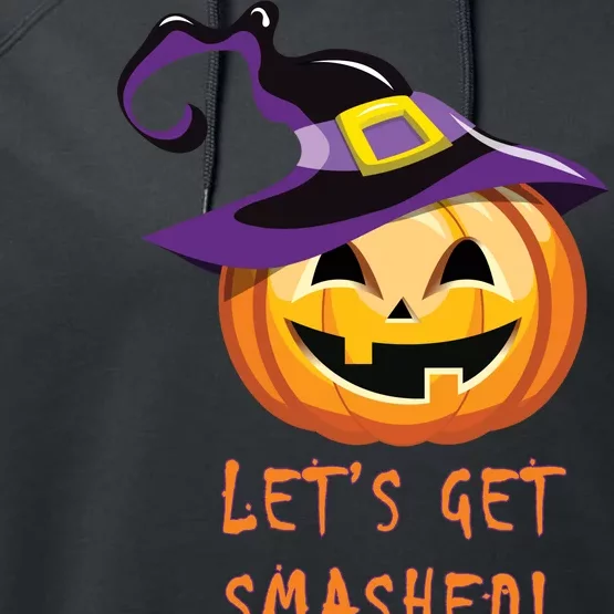 Let's Get Smashed Funny Halloween Performance Fleece Hoodie