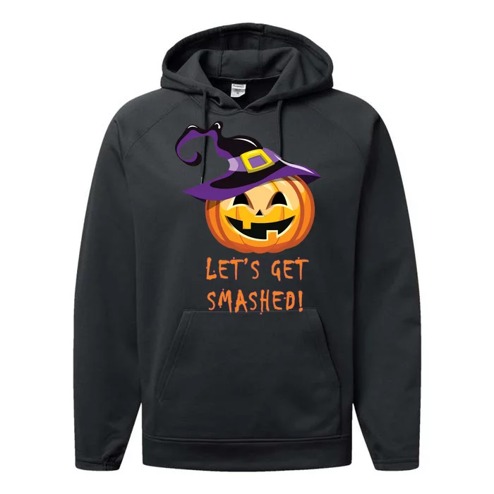 Let's Get Smashed Funny Halloween Performance Fleece Hoodie