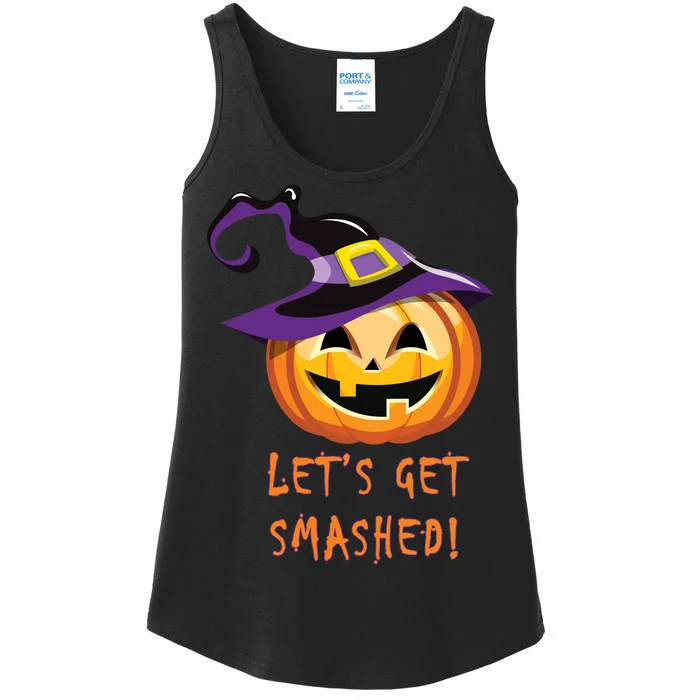 Let's Get Smashed Funny Halloween Ladies Essential Tank