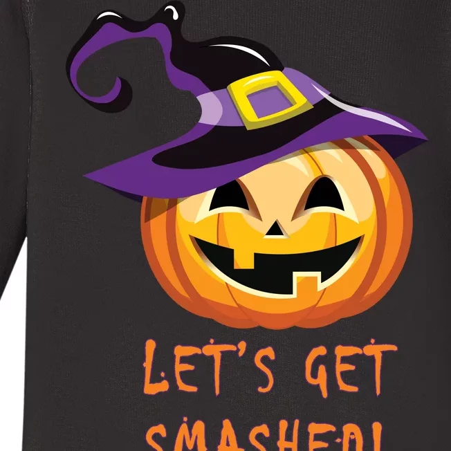 Let's Get Smashed Funny Halloween Baby Long Sleeve Bodysuit