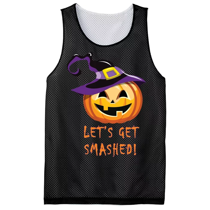 Let's Get Smashed Funny Halloween Mesh Reversible Basketball Jersey Tank