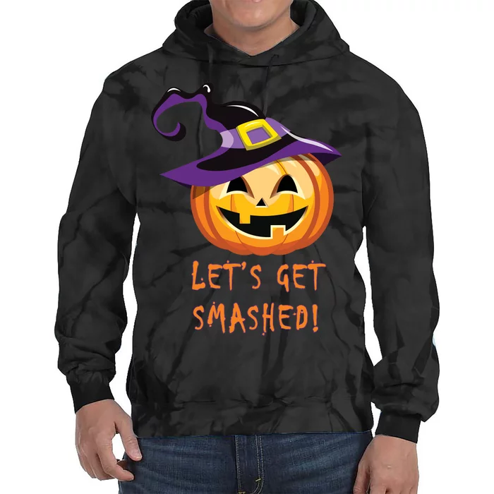 Let's Get Smashed Funny Halloween Tie Dye Hoodie