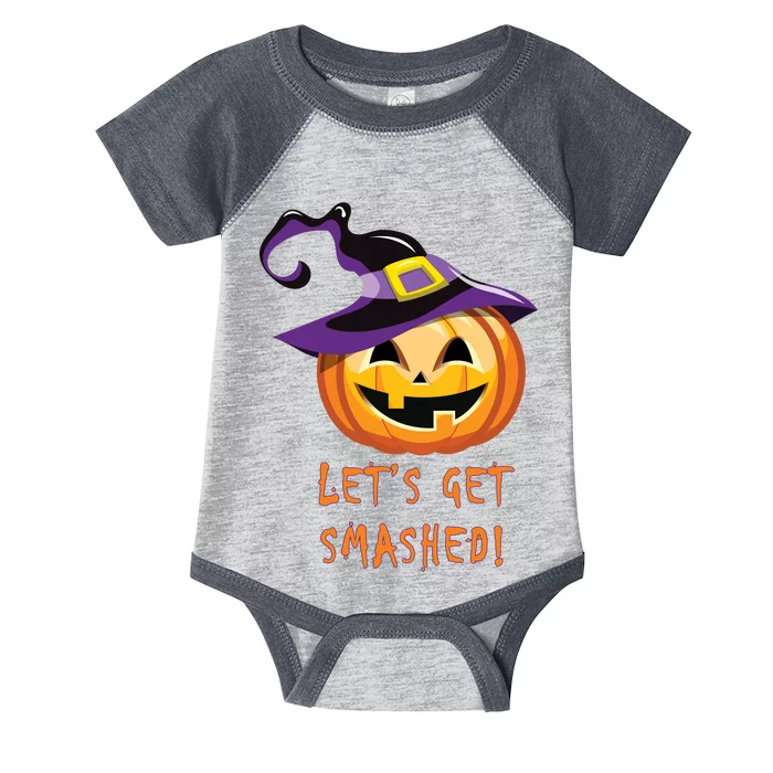 Let's Get Smashed Funny Halloween Infant Baby Jersey Bodysuit