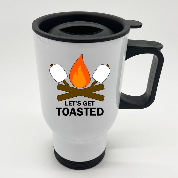 Lets Get Toasted Front & Back Stainless Steel Travel Mug