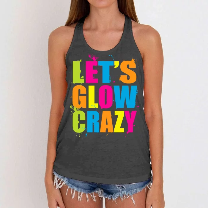 Let's Glow Crazy Women's Knotted Racerback Tank