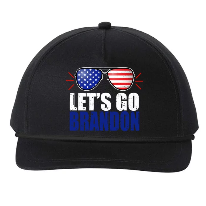 Lets Go Brandon American Flag Aviator Shades FJB Chant Snapback Five-Panel Rope Hat