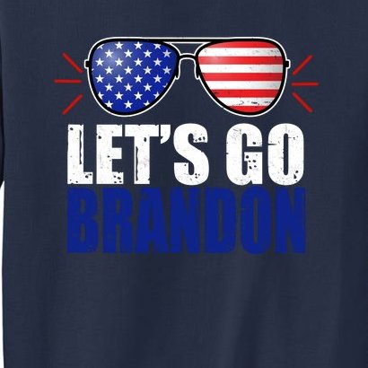 Lets Go Brandon American Flag Aviator Shades FJB Chant Sweatshirt