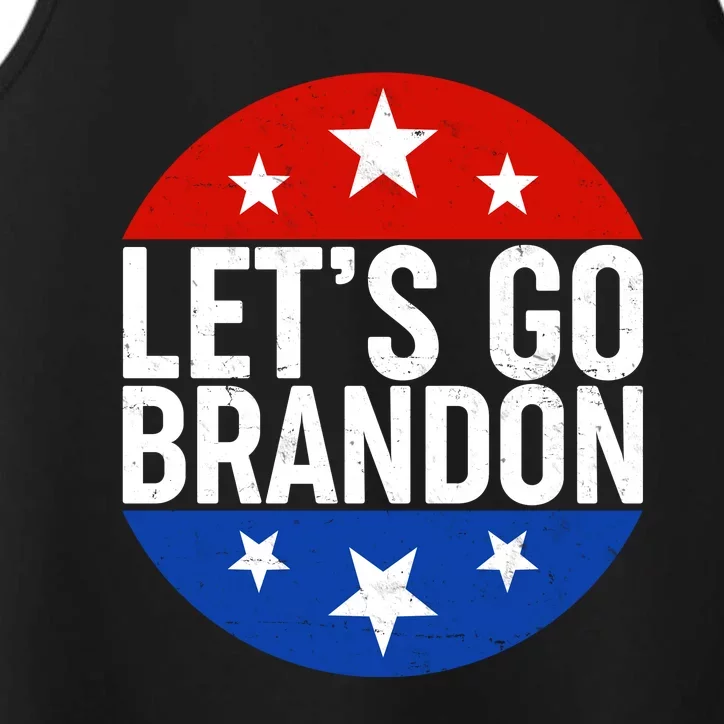 Lets Go Brandon Emblem FJB Chant Performance Tank