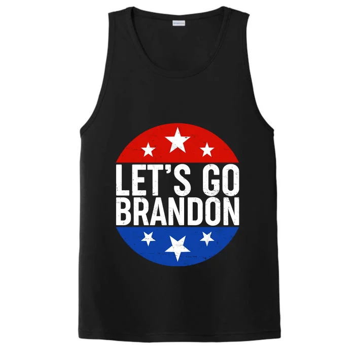 Lets Go Brandon Emblem FJB Chant Performance Tank