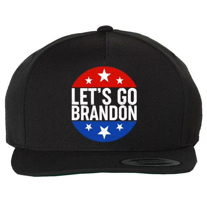 Lets Go Brandon Emblem FJB Chant Wool Snapback Cap