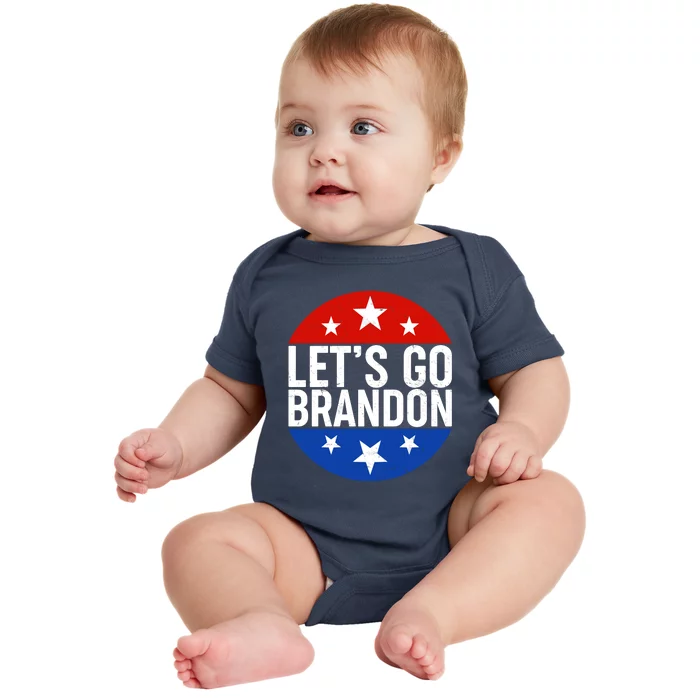 Lets Go Brandon Emblem FJB Chant Baby Bodysuit