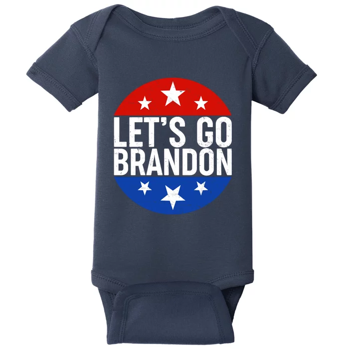 Lets Go Brandon Emblem FJB Chant Baby Bodysuit