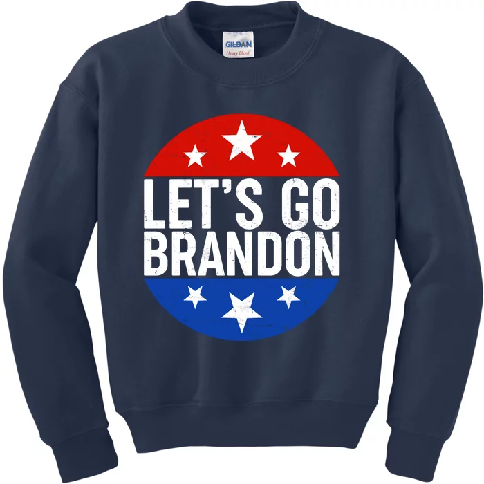 Lets Go Brandon Emblem FJB Chant Kids Sweatshirt