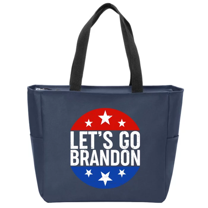 Lets Go Brandon Emblem FJB Chant Zip Tote Bag