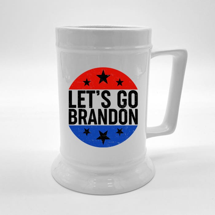 Lets Go Brandon Emblem FJB Chant Front & Back Beer Stein