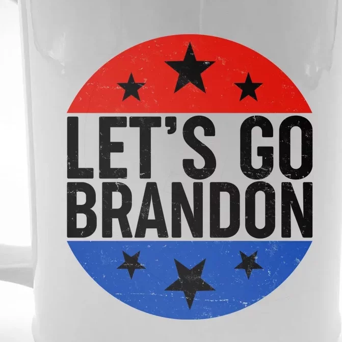 Lets Go Brandon Emblem FJB Chant Front & Back Beer Stein