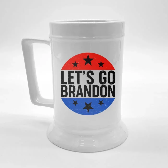 Lets Go Brandon Emblem FJB Chant Front & Back Beer Stein