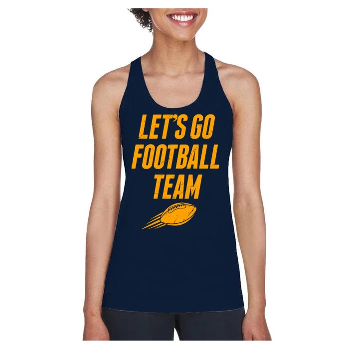 Let's Go Football Team Washington Football Fan Women's Racerback Tank