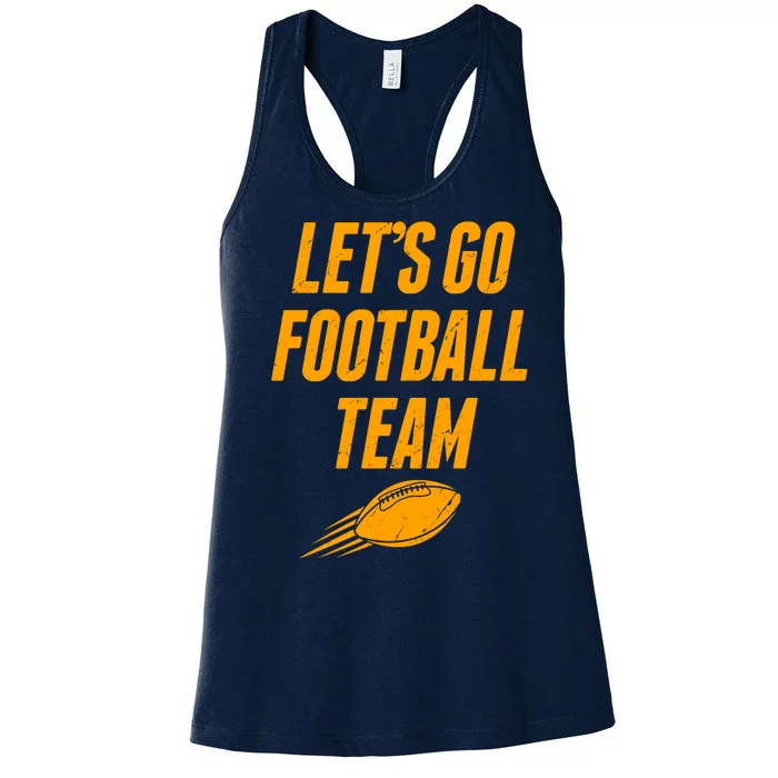 Let's Go Football Team Washington Football Fan Women's Racerback Tank