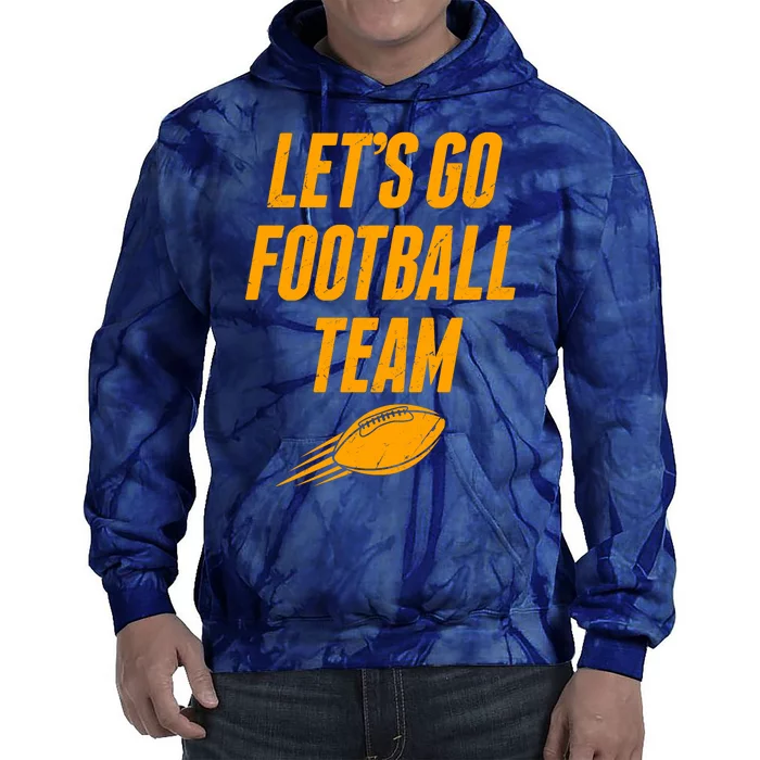 Let's Go Football Team Washington Football Fan Tie Dye Hoodie