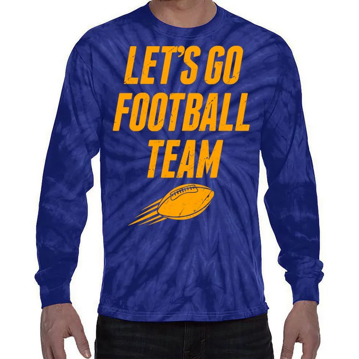 Let's Go Football Team Washington Football Fan Tie-Dye Long Sleeve Shirt