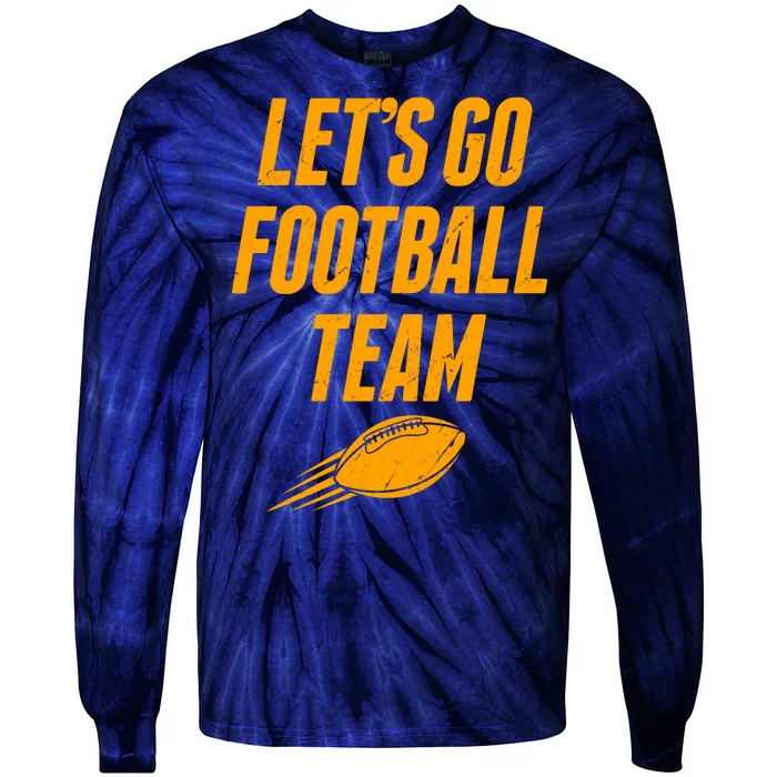 Let's Go Football Team Washington Football Fan Tie-Dye Long Sleeve Shirt