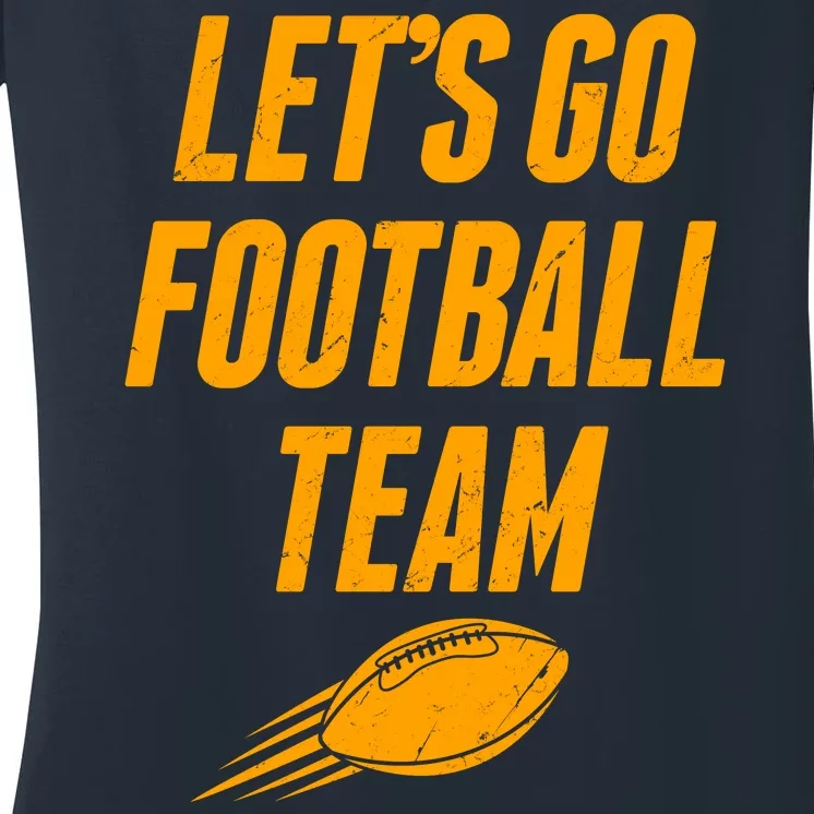 Let's Go Football Team Washington Football Fan Women's V-Neck T-Shirt