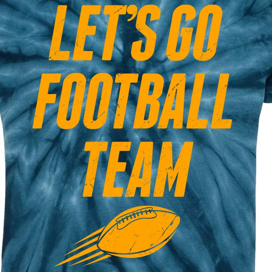 Let's Go Football Team Washington Football Fan Kids Tie-Dye T-Shirt